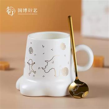 中國國家博物館心有靈犀牛腳杯子茶杯茶具可愛小水杯創(chuàng)意生日禮物