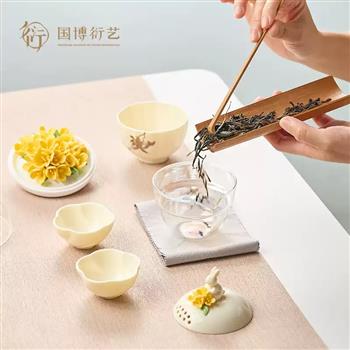 中國國家博物館玉桂瓊?cè)A茶香套裝國風(fēng)茶具創(chuàng)意高端送長輩朋友禮物