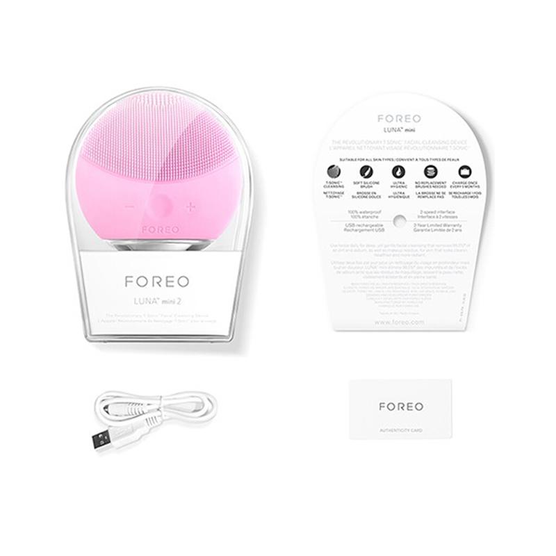 斐珞爾（FOREO）潔面儀 露娜迷你2代 硅膠電動毛孔清潔美容按摩洗臉器 