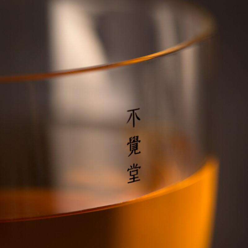 不覺堂木璃公道杯臺灣耐高溫純手工內(nèi)設(shè)銀飾茶道配件透明玻璃日式分茶器整套茶具 墨者 竹風(fēng) 