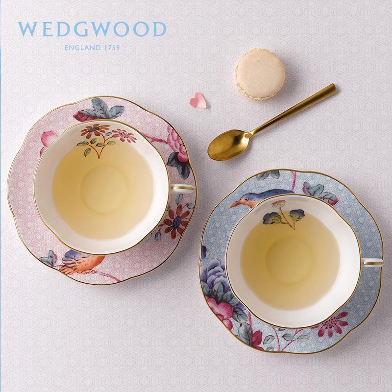 WEDGWOOD瑋致活杜鵑杯碟骨瓷茶杯杜鵑兩杯兩碟套裝