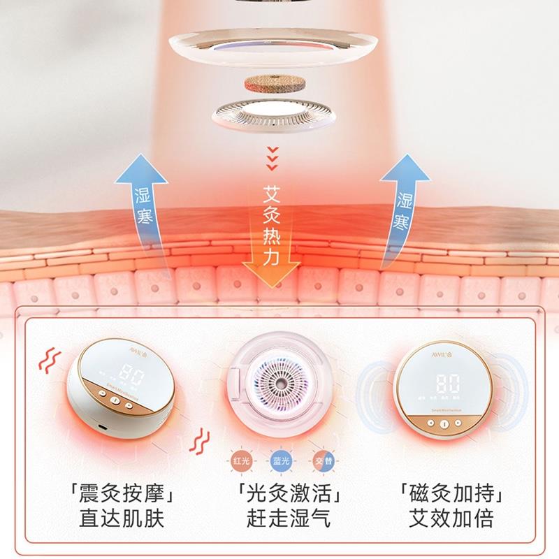 艾修堂無(wú)煙艾灸盒隨身灸家用電子智能艾灸罐子艾灸柱條熏蒸儀器具