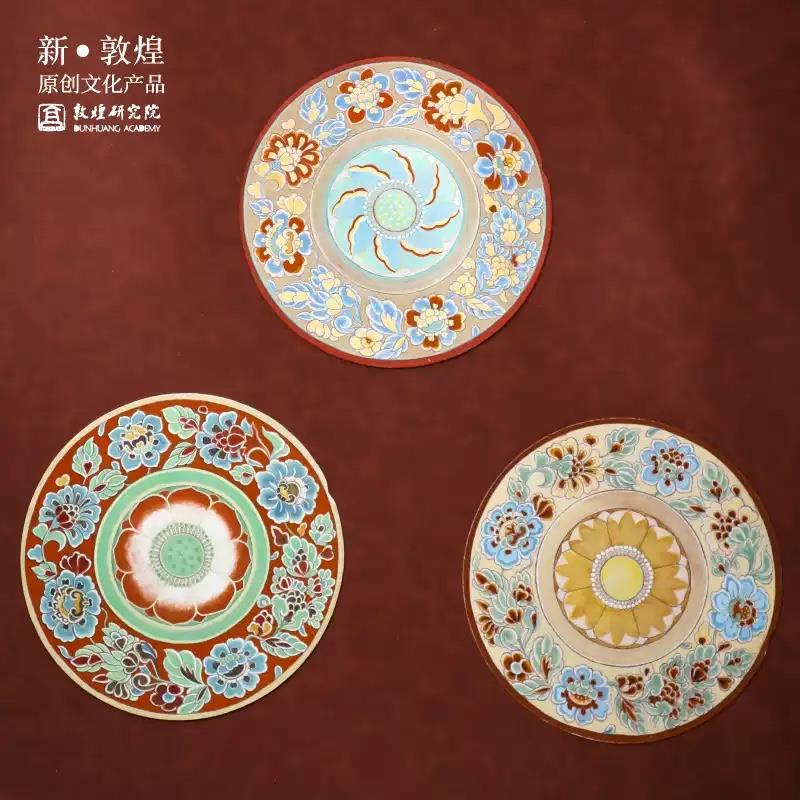 敦煌研究院 壁畫圖案diy填色團扇 古風團扇創(chuàng)意文創(chuàng)禮品高級感