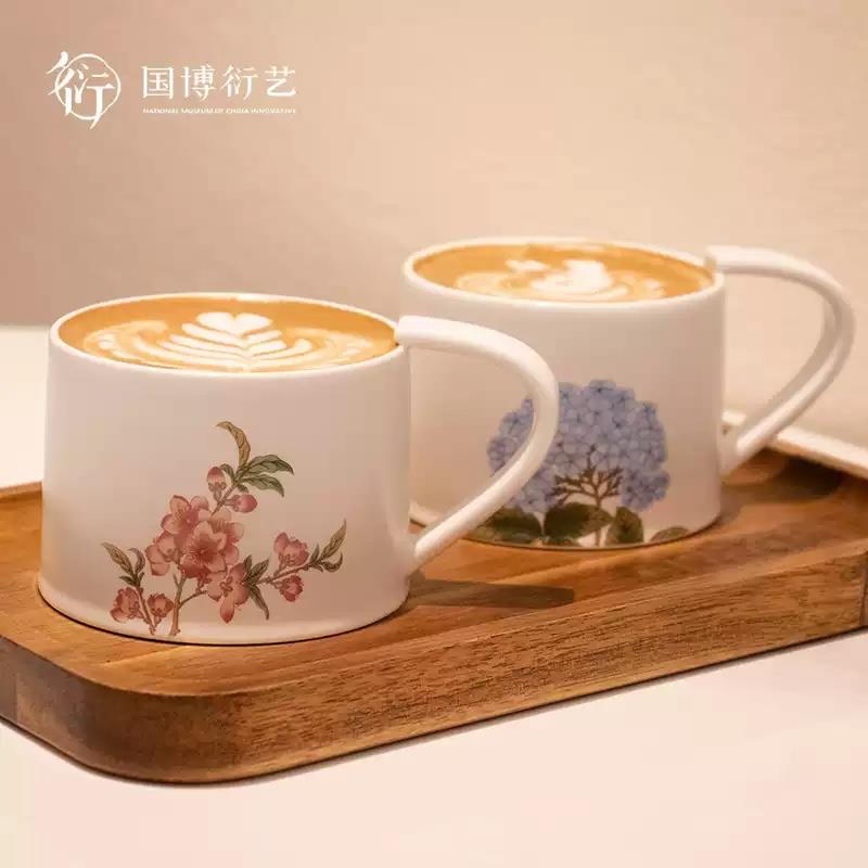 中國(guó)國(guó)家博物館芳華茶具咖啡杯碟套裝馬克杯文創(chuàng)送長(zhǎng)輩生日禮物