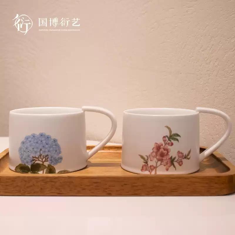 中國(guó)國(guó)家博物館芳華茶具咖啡杯碟套裝馬克杯文創(chuàng)送長(zhǎng)輩生日禮物