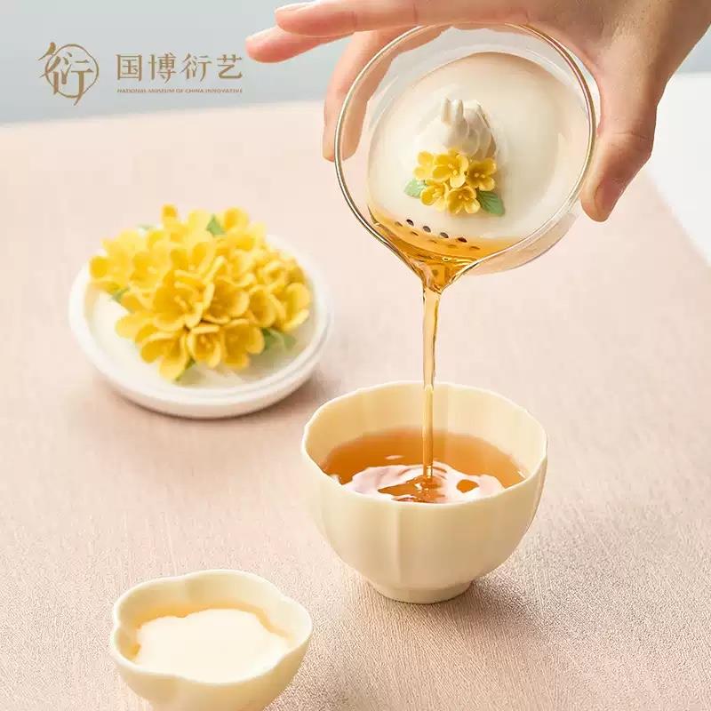 中國國家博物館玉桂瓊?cè)A茶香套裝國風(fēng)茶具創(chuàng)意高端送長輩朋友禮物